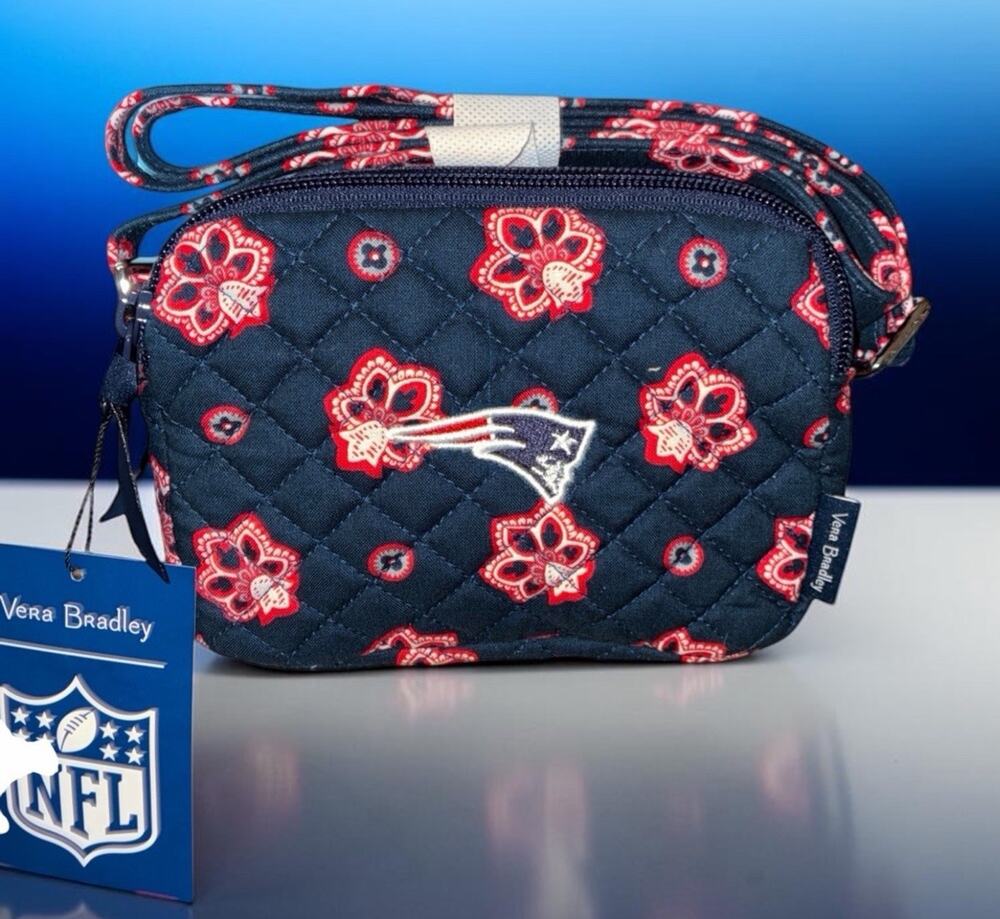 Vera Bradley New England Patriots Embroidered Bandana Stadium Crossbody Purse